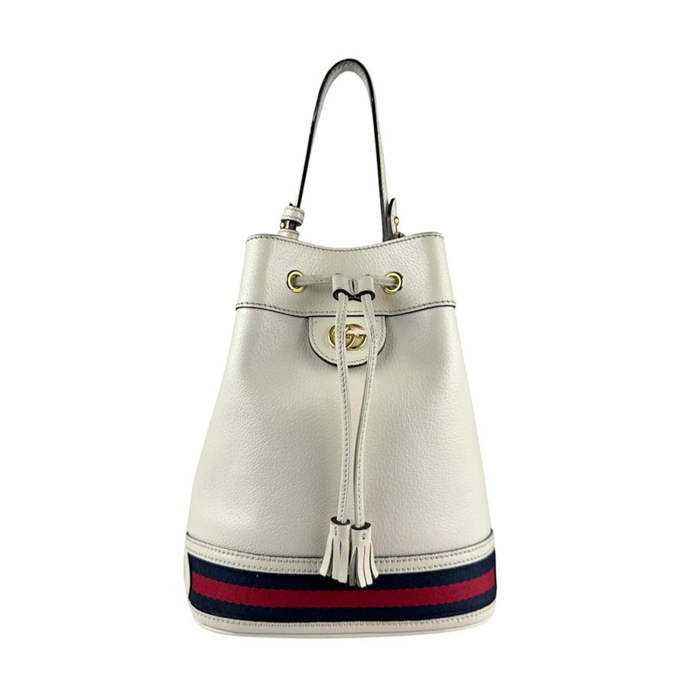 Gucci Ophidia Leather 2Way Crossbody Bag Navy Blue Red